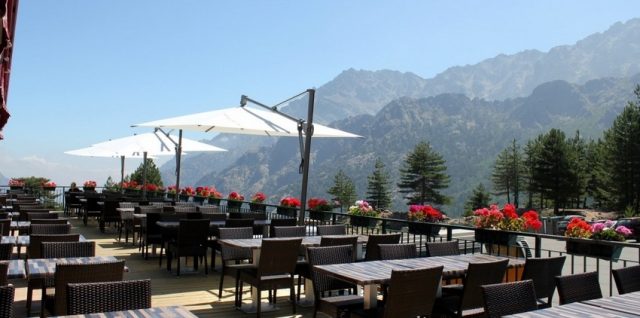 Terasse de l'Hôtel-Restaurant Le Chalet - Asco Stagnu