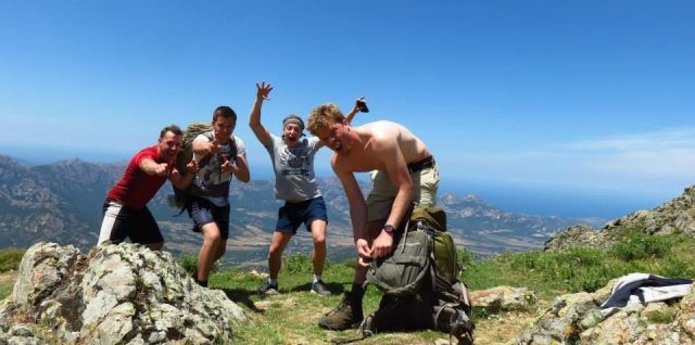 Aled Smith from Brecon Beacons - Wales - GR20 July 15 On top of Corsican mountains