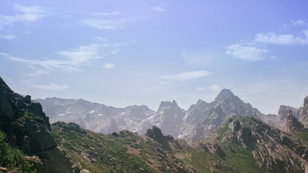 Summit corsican mountains