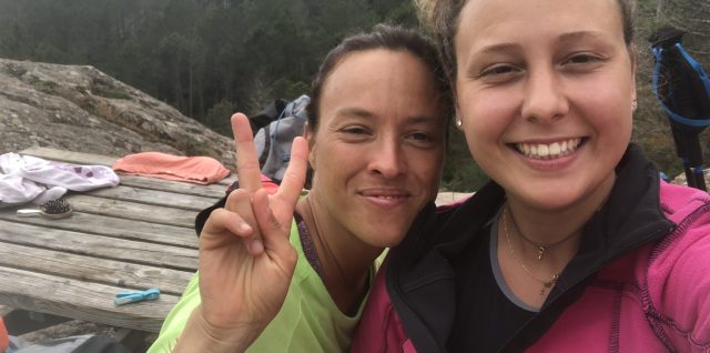 Jessica et Elodie : 2 heureuses à Paliri : 1er refuge sens sud-nord