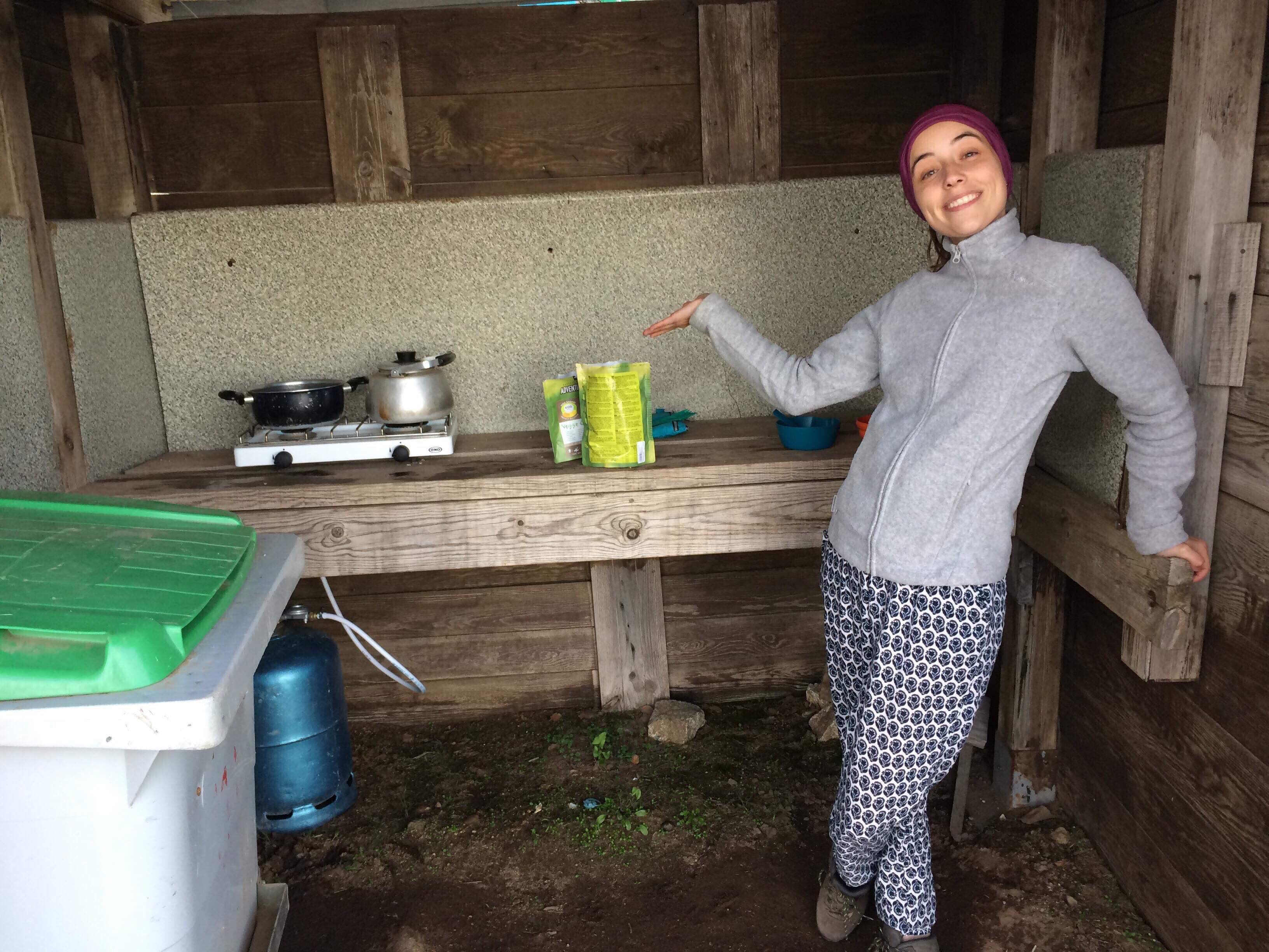 Cuisine équipée au refuge Justine