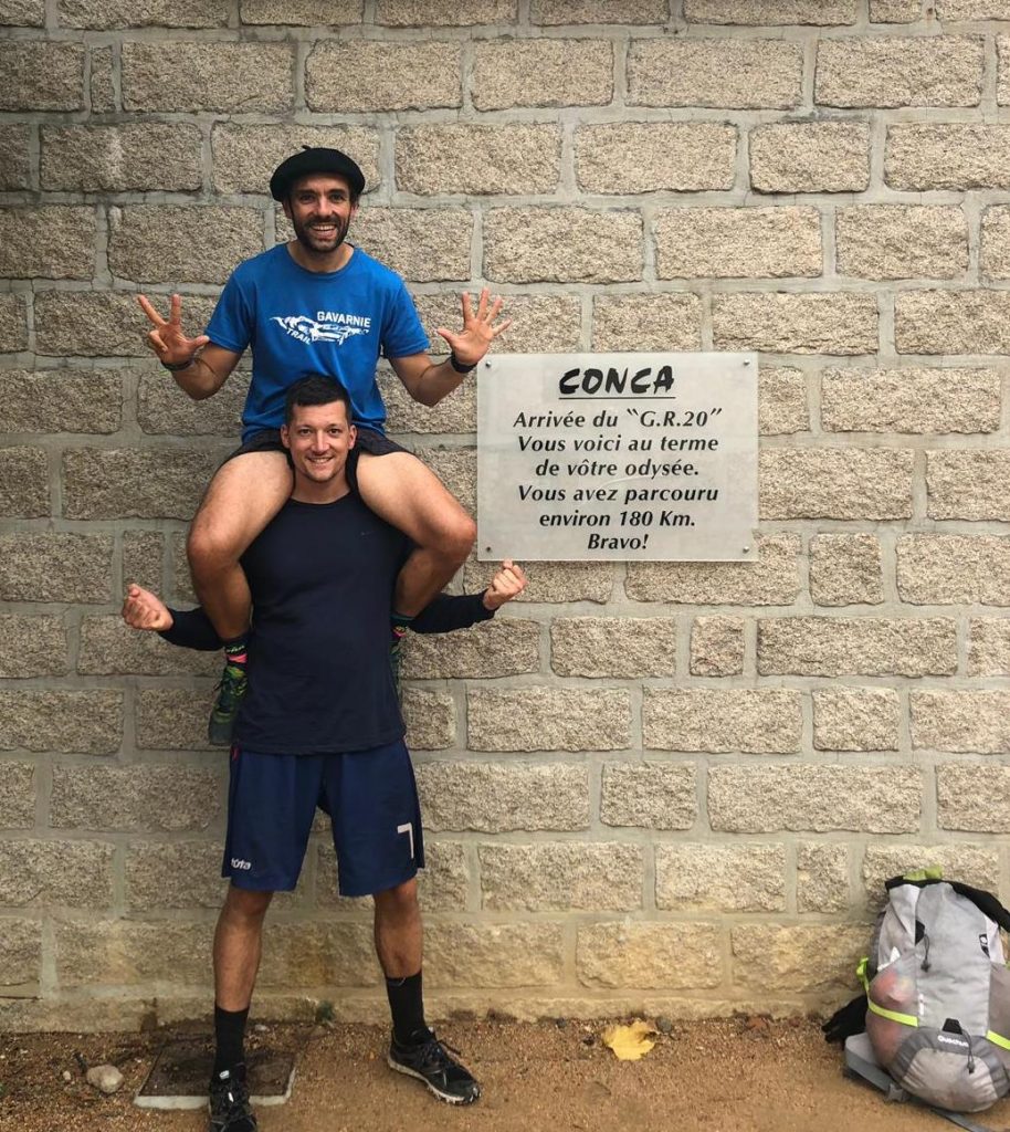 Arrivée à Conca - Jérémy et Mathieu